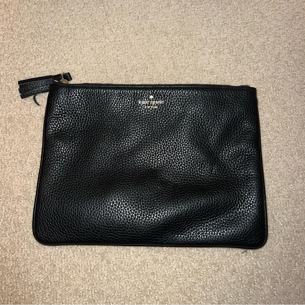 Kate Spade Textured Black womens clutch